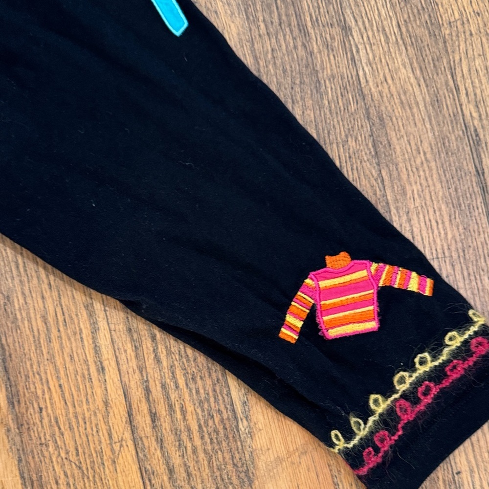 Vintage Michael Simon Black Cardigan with Colorful Embroidery - Picture 10 of 11